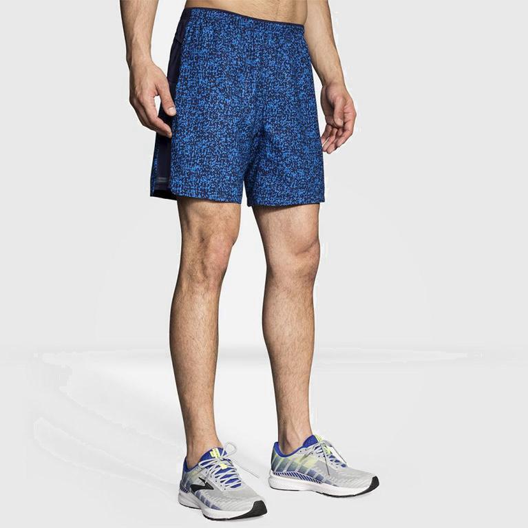 Brooks Sherpa 7 2-In-1 Løpeshorts Herre Pris - Blå - Norge (KOJ529763)